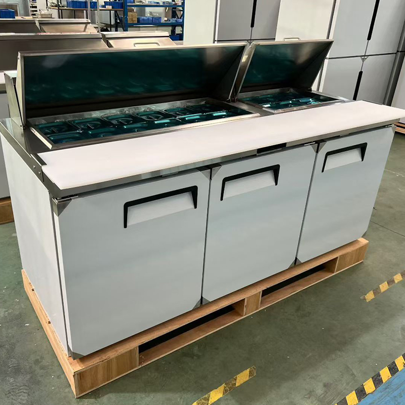 commercial sandwich prep refrigerator with cooled ingredient pan commercial sandwich prep refrigerator with cooled ingredient pan