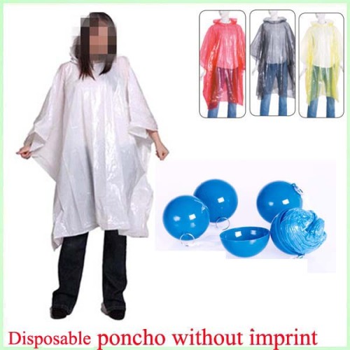 Engångs poncho-regnrock för utomhusresande