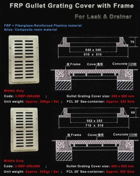 배수 뜨거운 판매를위한 FRP 합성 격자판