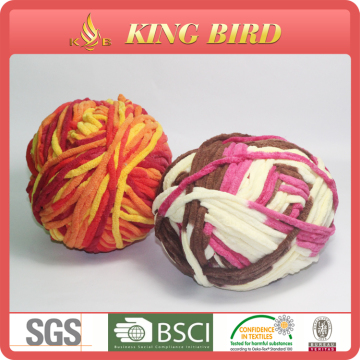 china fancy yarn polyester pom poms chenille yarn for knitting