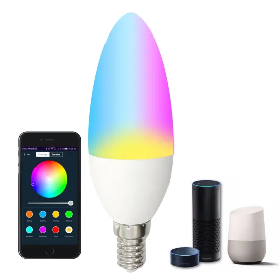 RGBW Smart WiFi LED Bulb with CE & ROHS Certification, Suitable for Smart Light Bulb Systems - E12 Base Candelabra Style