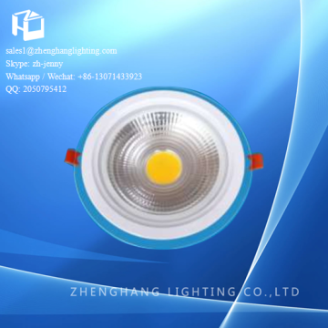 LED COB Glass Panel Light Downlight 5/12/15W Round
