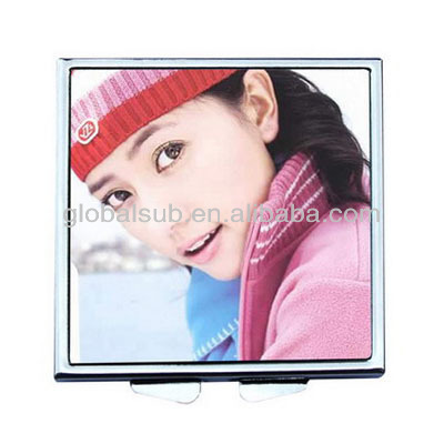 sublimation makeup mirror/compact mirror/cosmetic mirror(square)