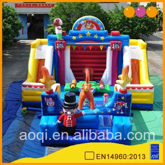 Custom design circus show fun city outdoor inflatable playground animal bouncer for sale