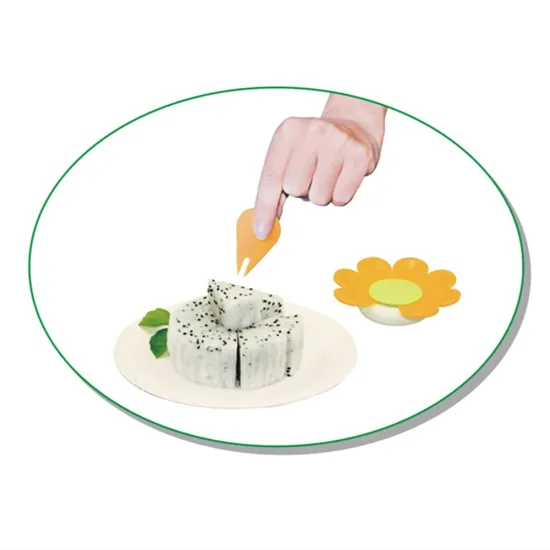 plastic creative life beautiful colorful flower petals fruit pick fork