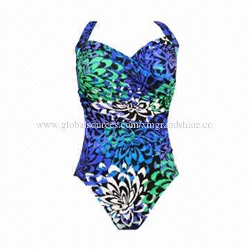 Women's One-piece Bikinis with Colorful Printing