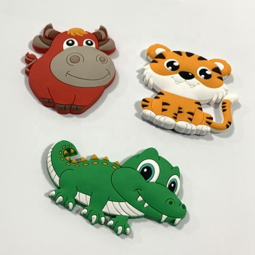 Aangepaste 2D PVC koelkastmagneten: Bull, Tiger, Crocodile Designs from China Factory