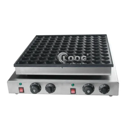 Commercial Electric Mini Pancake Maker - 100 Holes Non-Stick Mini Dutch Pancake Maker