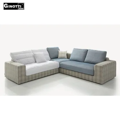 Luxury italian flexform style unique fabric sofa