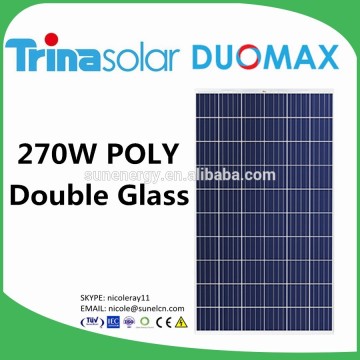 270W poly solar modules DUOMAX provides Fire Class A enhanced safety certified (TUV Rheinland)