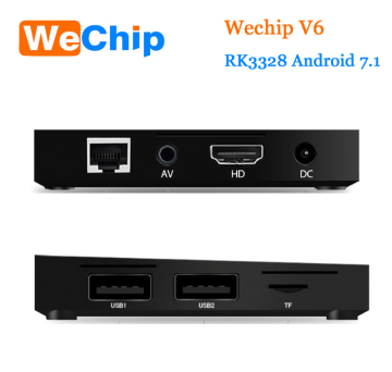 2017 hot new products wechip v6 smart rk3328 android 7.1 tv box made in China of shenzhen