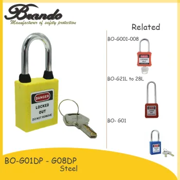 New design safety ABS padlock loto locks locker padlock with key differ