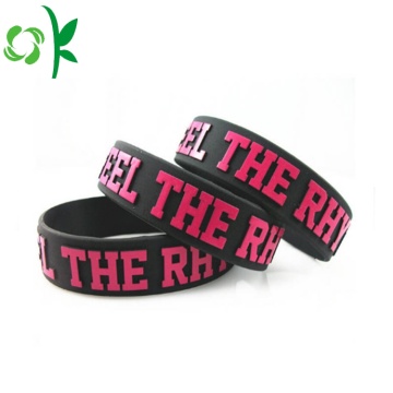 Hot Sale Magnetic Ion Embossed Power Silicone Wristbands