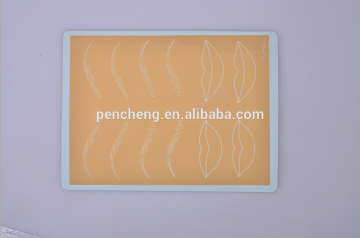 Hot selling eyebrown permanent tattoo practice synthetic skin