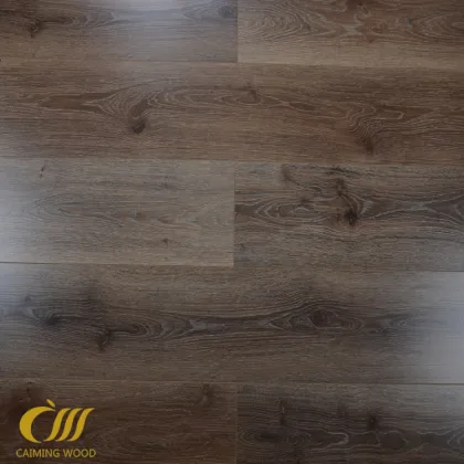 12.3mm Textured Wood Grain Laminate Tile Floor