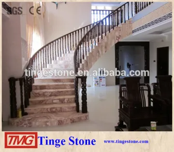 Purple color onyx marble stairs