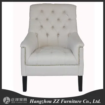 Button back living room wooden sofa sets