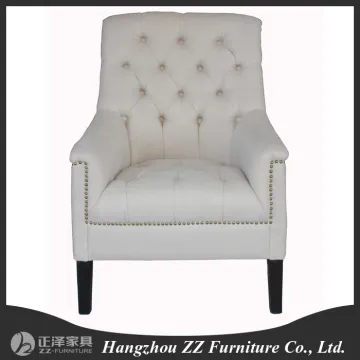 Button back living room wooden sofa sets