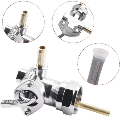 Gas Tank Fuel Valve Petcock Switch Replacement for Harley-Davidson Models: Dyna, Fatboy, Heritage, Softail, Springer, Sport Glide, and Sportster (883, 1000)