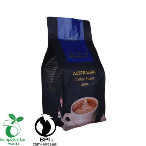 Stand up Zipper Coffee Plastic Packaging Bag with Flat Bottom