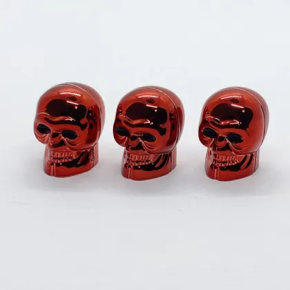 JDMotorsport88 Car JDM Racing Motorcycle ABS Skull Wheel Tire Air Valve Caps (4pcs)