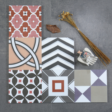 Handmade 8x8 Moroccan Rustic Flower Encaustic Tiles