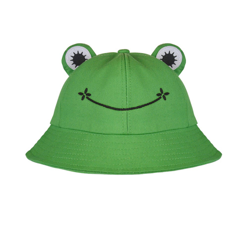 Chapeau de seau de coton de grenouille