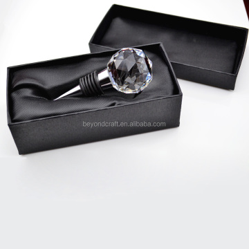 Customizable Crystal Glass Wine Stopper Suncatcher for Wedding Favors