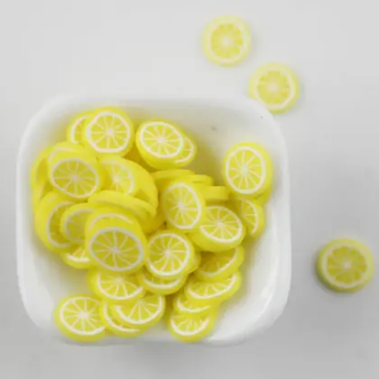 Plastic 100g Artificial Lemon Slices for Cake and Ice Cream Decoration