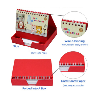 New Design Spiral Binding Paper Desk Calendar