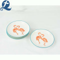 Custom printed design delicate decal ceramic plate