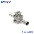 3 pc Long Welding Ball Valve dengan PAD Mounting ISO5211