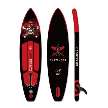 Skatinger Factory Wholesale OEM Black Paddleboard 11'6 SUP قابلة للنفخ للرياضات المائية