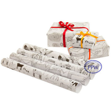 New Design Printing Offset Paper Gift Wrapping Paper Roll