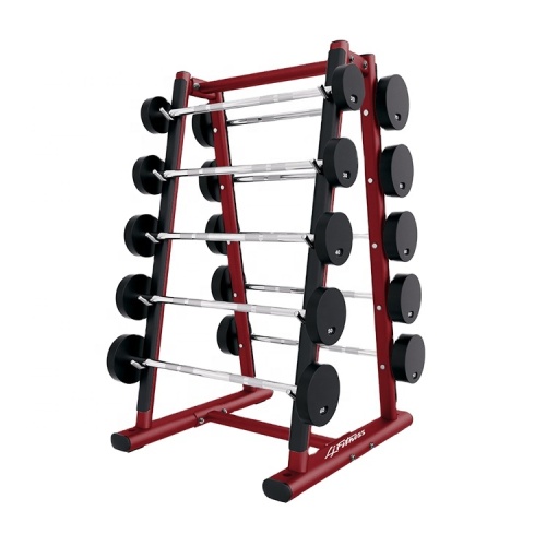 Fitness Düz Ez Curl Kauçuk Sabit Barbell Raf