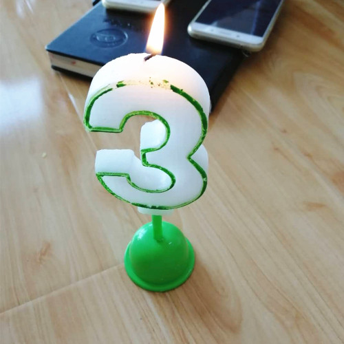 Multicolored Music Number Birthday Candle