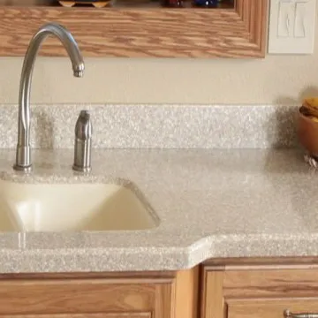 Composite Stone Acrylic Resin Kitchen Countertop Solid Surface Worktop With Customised