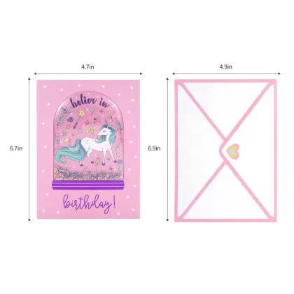 Gold Foil Shake Birthday Greeting Cards for Daughter