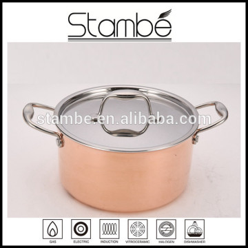 2015 Zhejiang Factory High Quality Triply Cladding Copper cookware stainless steelPot