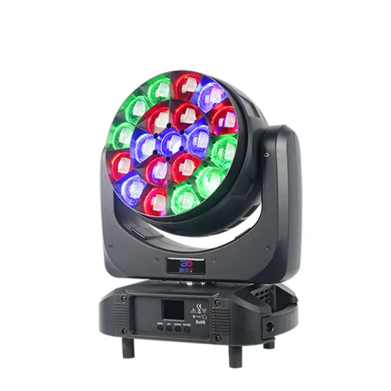 Low Noise Pixel Rotated OEM 19x20W RGBW LED Moving Head WASH Light for Churches and Stages