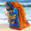 Poncho de serviette de plage à capuchon adulte avec élastique