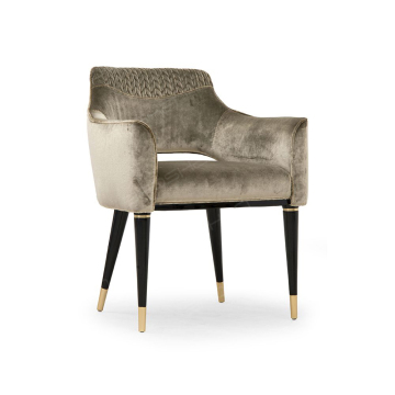 chaise de salle à manger en velours de luxe