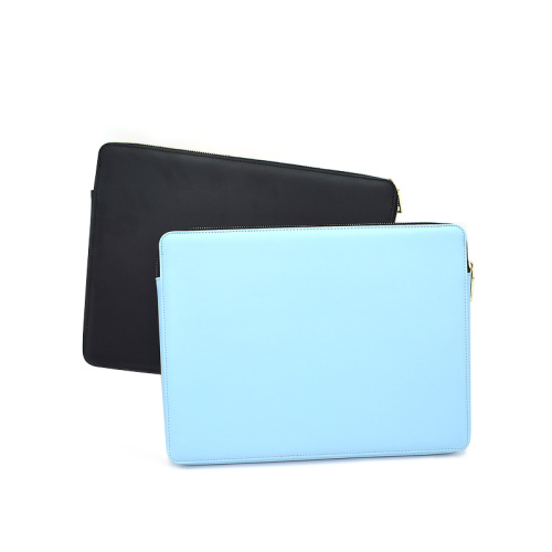 Leather Tablet Case Latest Leather Laptop Sleeve Bag with Zipper Closure Factory