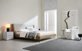 लक्जरी आधुनिक बेडरूम फर्नीचर स्टेनलेस स्टील पैर राजा आकार असबाब बिस्तर ठोस लकड़ी बिस्तर फ्रेम के साथ