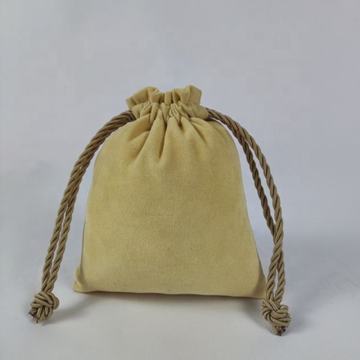 Bolsa de corda dupla de algodão de tela
