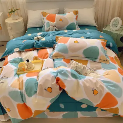 Pebbles bed sheet cover bedding pillowcase set