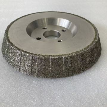 Electroplated Diamond Grinding Wheel 60° Grooved Outer Edge for Rubber Grinding