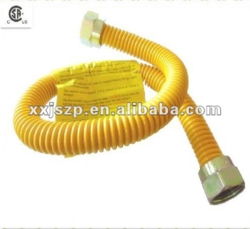 CSA Yellow stainless steel flexible corrugated gas hose