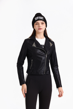 Jackets personalizados de jaqueta pu para mulheres