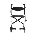 Rollator d'aluminium réglable et chaise de transport pour adultes